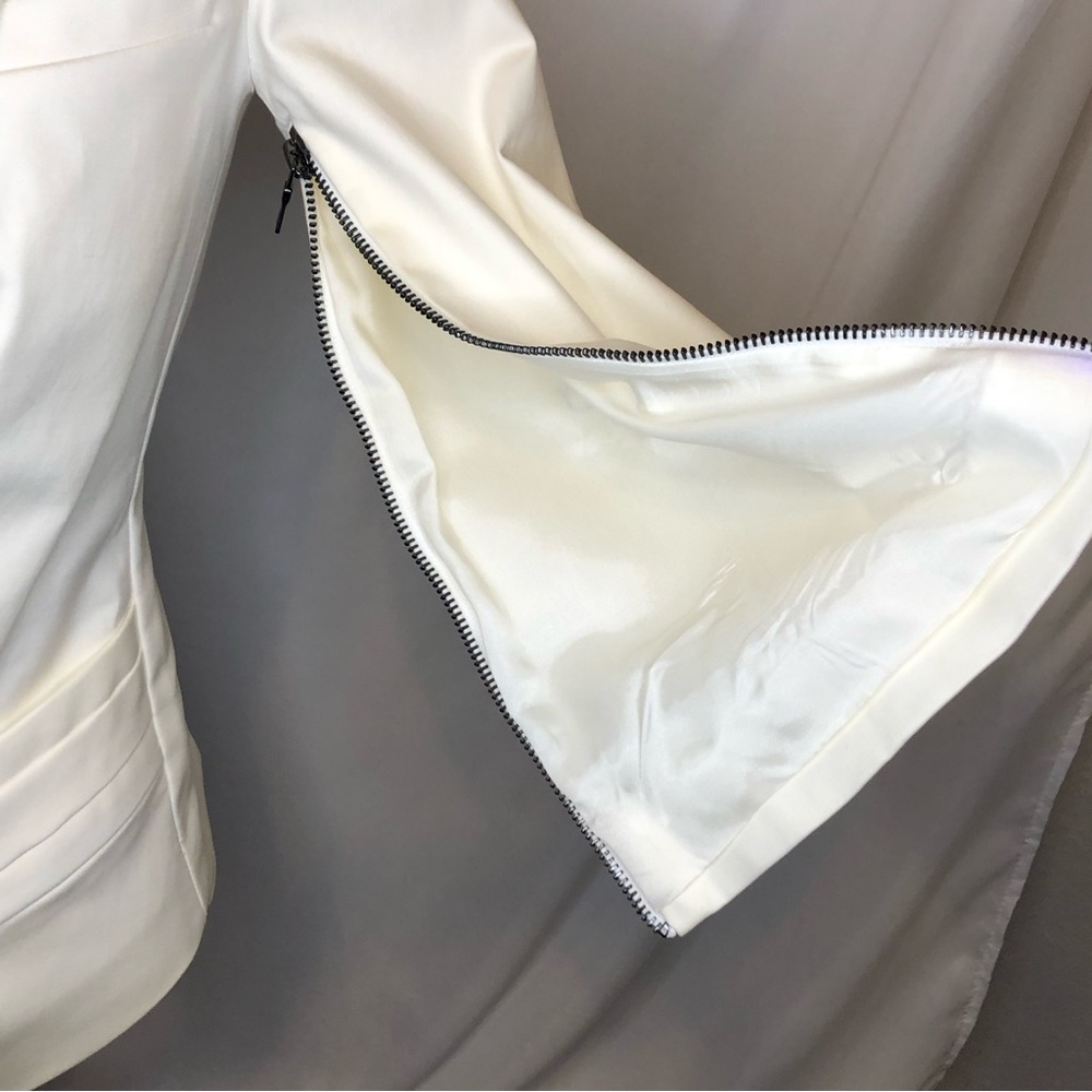 Robert Rodriguez White Jacket with Silver Beaded Back NWT - Picture 8 of 11